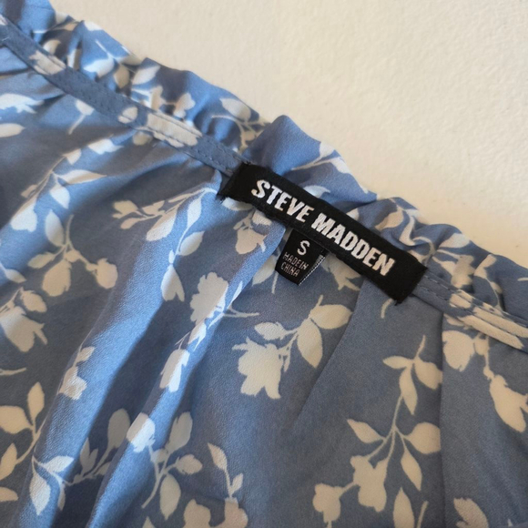 Steve Madden Dress Size S Blue Floral - Picture 5 of 9
